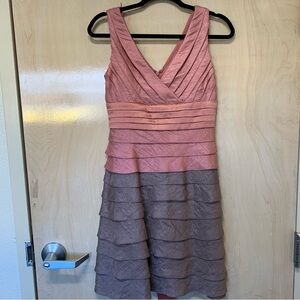 Adrianna Papell Petite size 6 / 6P Vneck Tier Formal Cocktail Wedding Prom Party